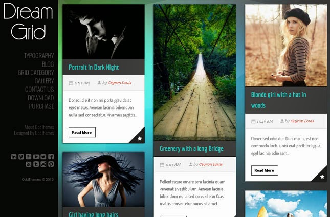 Dream Grid Responsive Blogger Template