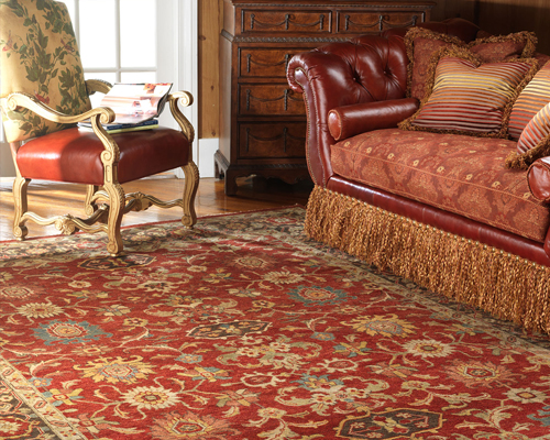 Beautiful handmade carpet in the home