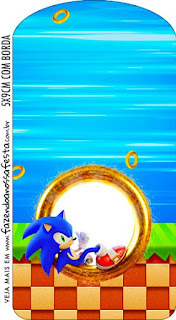 Fiesta de Sonic: Etiquetas para Candy Bar para Imprimir Gratis.