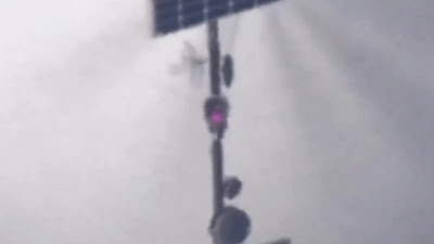 We see the red light on the Chinese balloon camera.