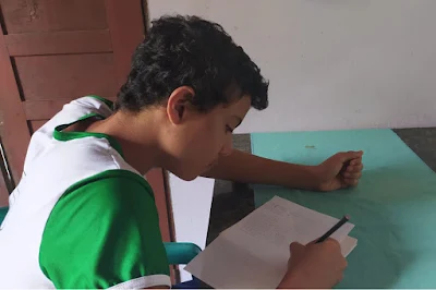 Crianças da zona rural de Queimadas escrevem cartas de apoio a profissionais que atuam no enfrentamento à Covid-19