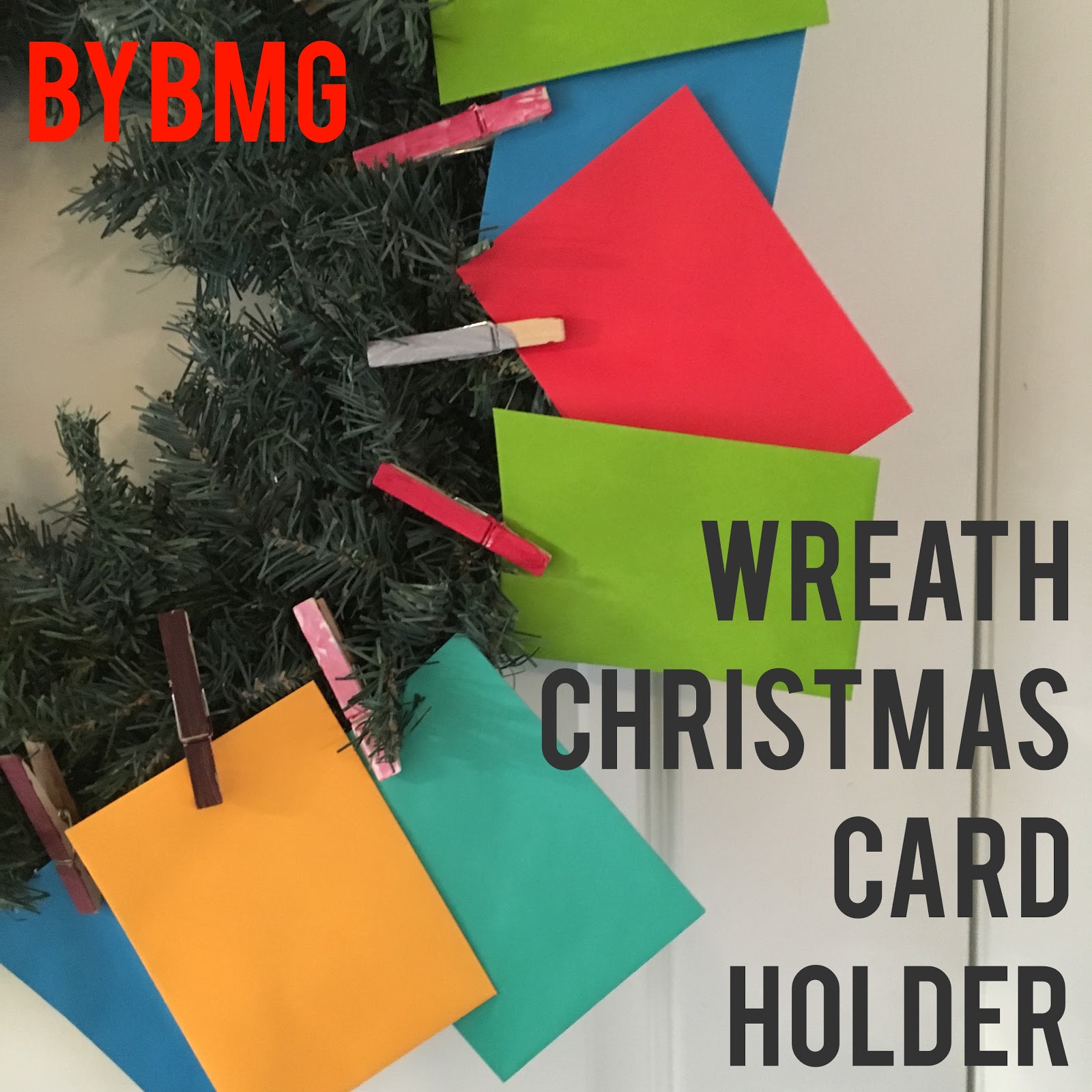Bybmg Wreath Christmas Card Holder
