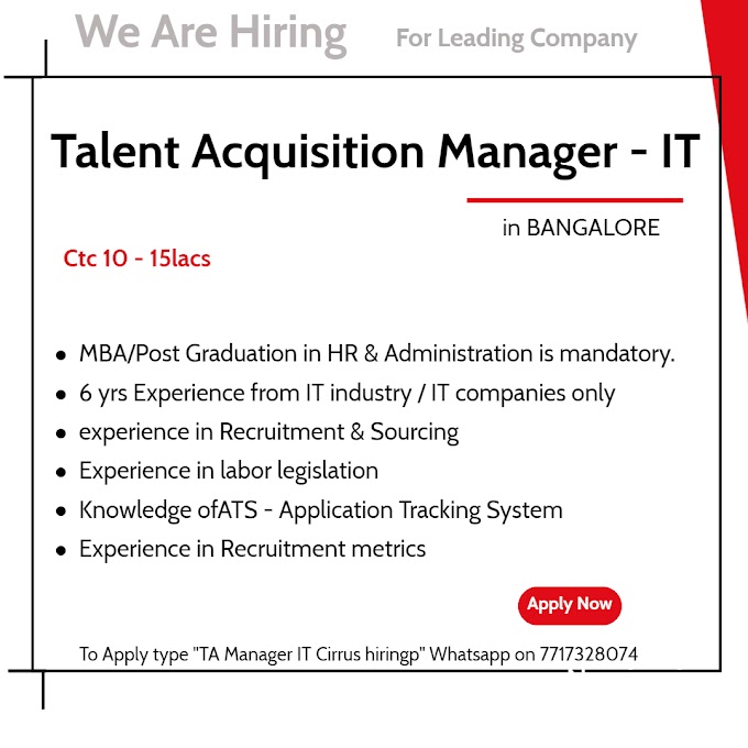 Talent Acquisition Manager - IT