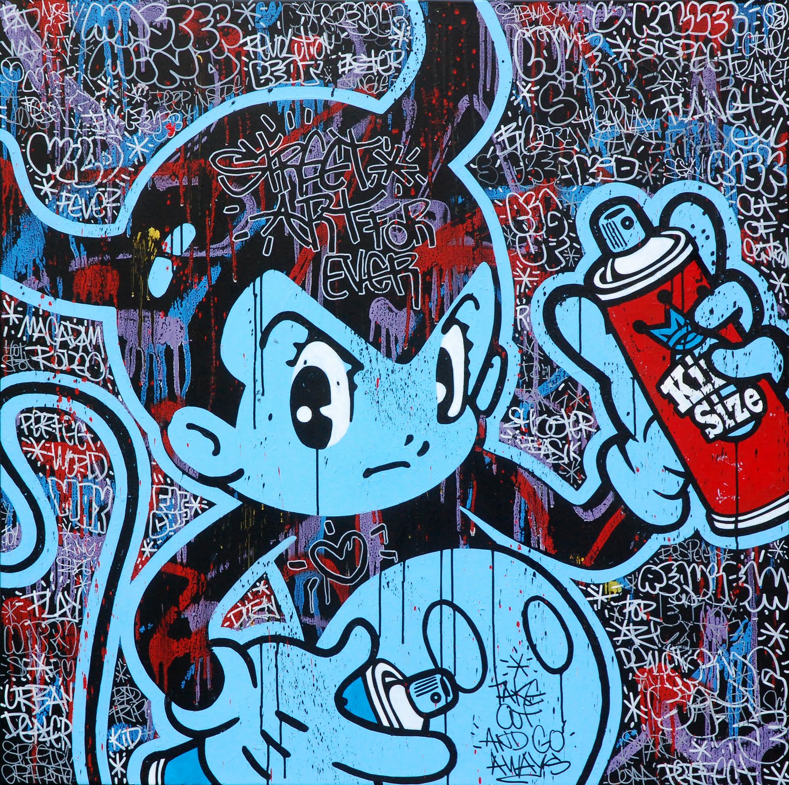 15 Paling Keren Gambar Robot Graffiti