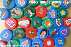 How to make story telling bottle caps for children