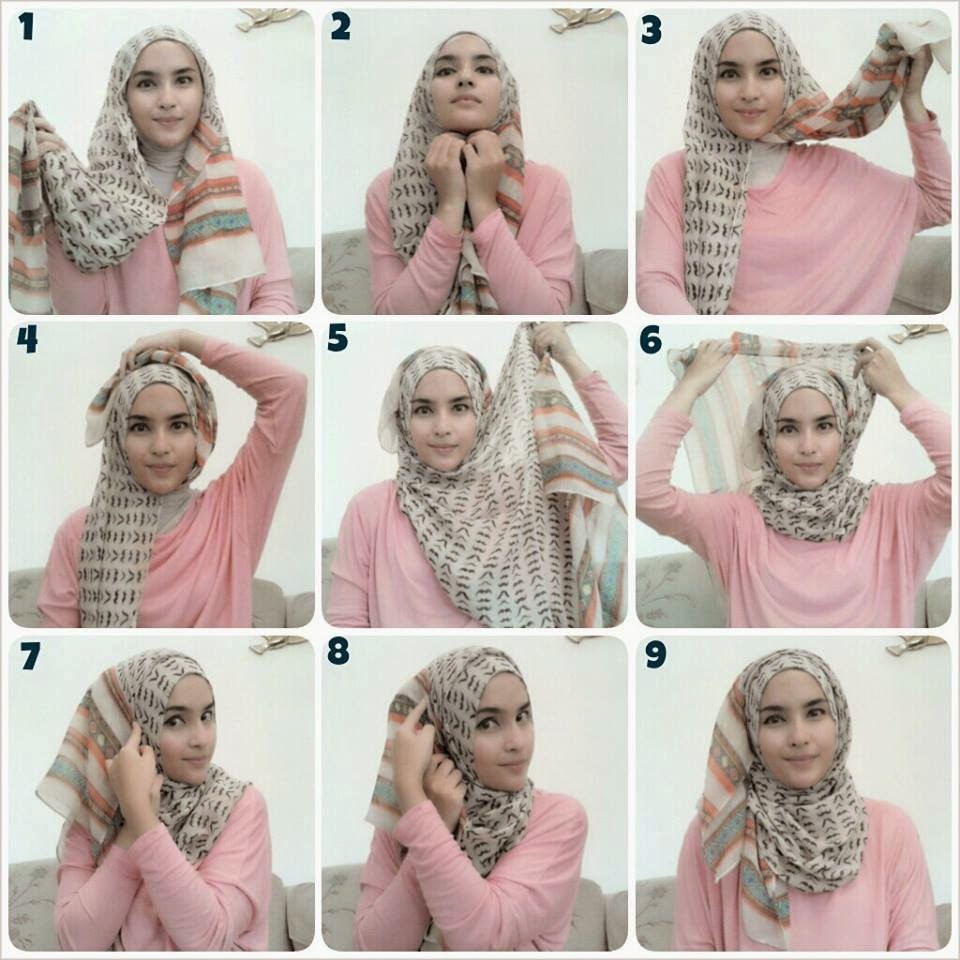 25 Koleksi Tutorial Hijab Segi Empat Hits Terupdate Tutorial Hijab