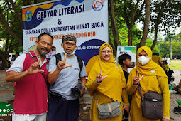  Gebyar  Literasi Perpustakaan Saat Car Free Day, di Alun Alun Bondowoso