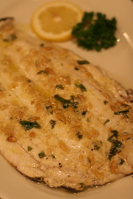 Sogliole al Basilico e ai Pinoli (Sole with Basil and Pine Nuts)