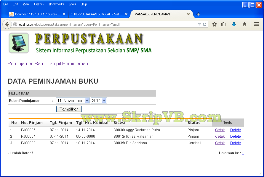 Skripsi Tugas Akhir Sistem Informasi Perpustakaan Pada  Download PDF