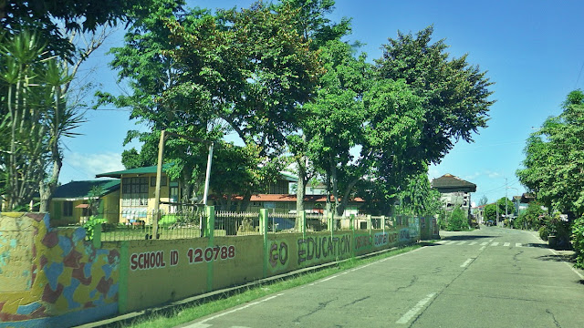 Cabucgayan Central School and old wooden houses