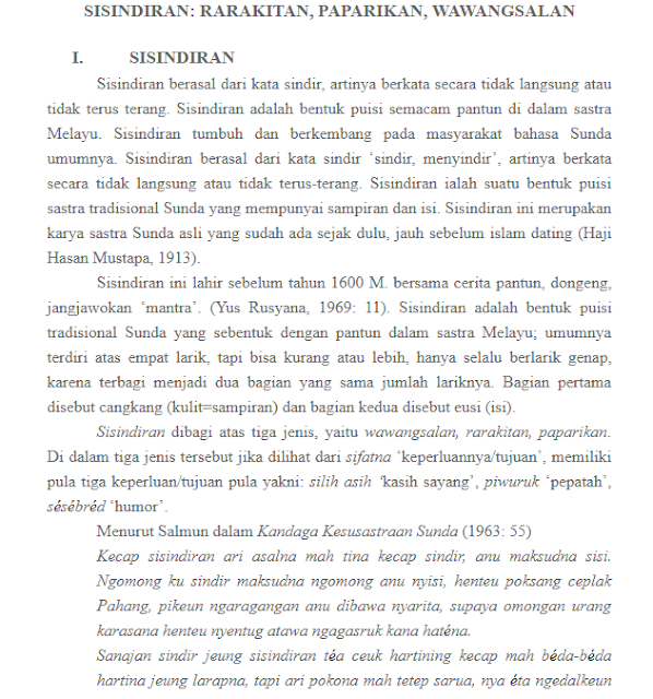 Sisindiran Sunda | Conto Wawangsalan, Rarakitan dan Paparikan.