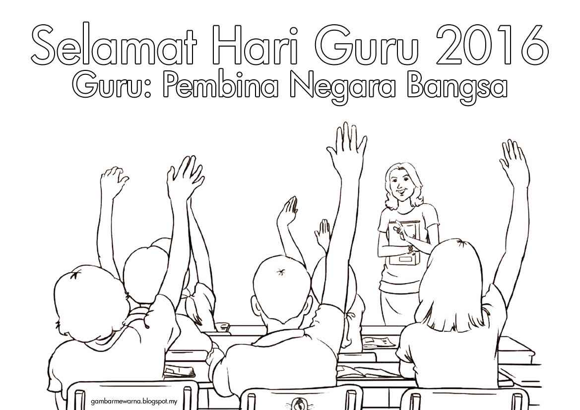  Gambar  Mewarna Poster Hari Guru 2021 Gambar  Mewarna