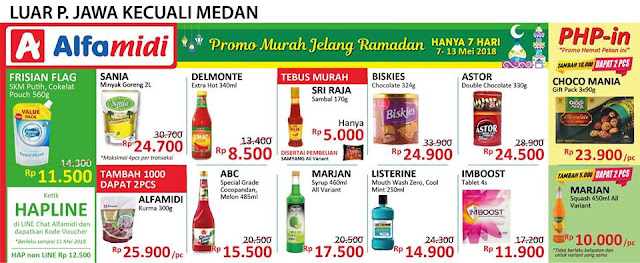 Katalog Promo ALFAMIDI Hemat Satu Pekan Periode 7 - 13 Mei 2018