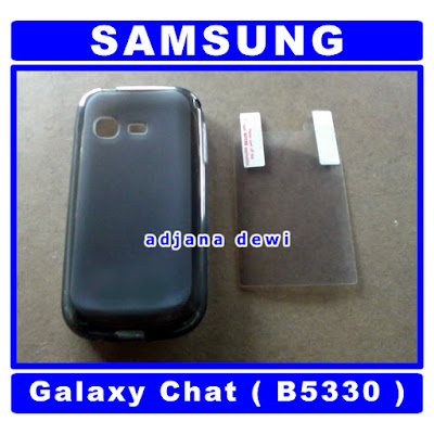 ( 1190 ) Jual Case Samsung Galaxy Chat B5330 Hitam Silikon Soft Jelly Cover + Bonus Gratis Anti Gores Aksesories Handphone
