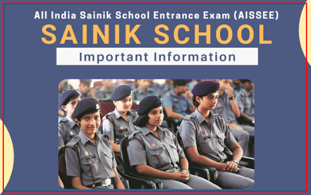 Sainik School Admission Form, Apply Online, Result, Full Information@ www.aissee.nta.nic.in