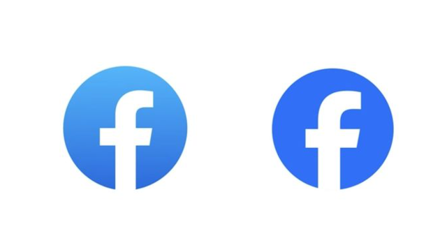 (Left-right) Old and new Facebook logos (The Verge)