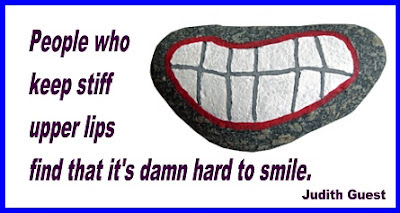 quote, smile, painted rocks, Stony Face, lips, mouth