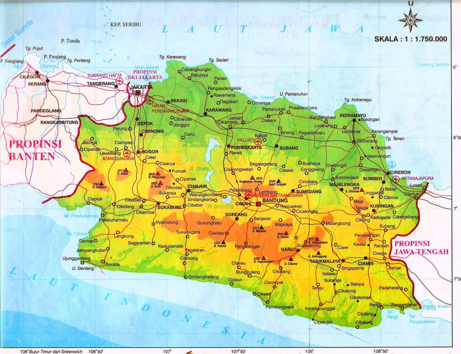 PROFIL PROPINSI JAWA  BARAT  GEOGRAFI REGIONAL INDONESIA