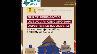 BEM FH-UI Layangkan Surat Peringatan untuk Rektor Ari Kuncoro