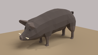 Model of a wild boar