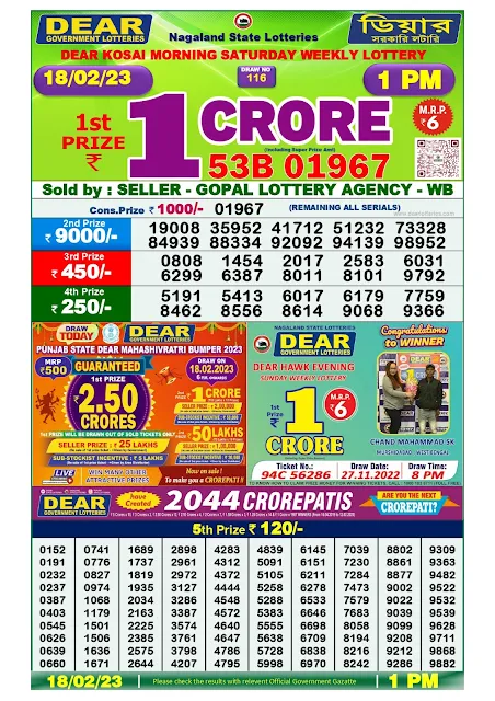 nagaland-lottery-result-18-02-2023-dear-kosai-morning-saturday-today-1-pm