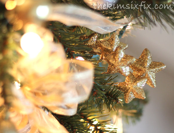 Gold sparkling stars