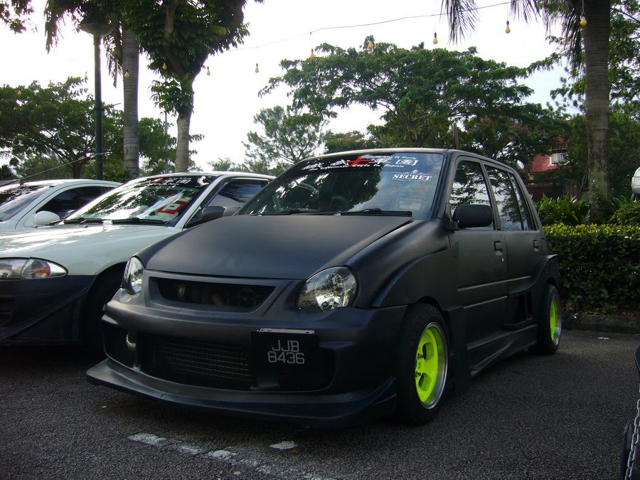 Matte black is one of the popular color for modified car