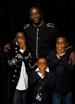 Akon with children