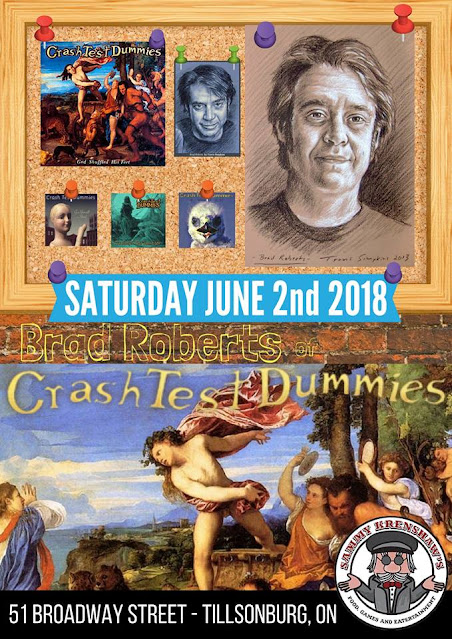 Crash Test Dummies: Brad Roberts Concert Poster Includes Portraits by Travis Simpkins