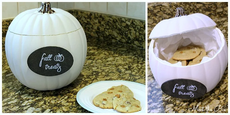 Fake pumpkin craft ideas- pumpkin treat jar!