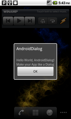 Make you App looked like a Dialog