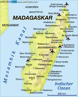 Mapamundi Mapa de Madagascar África