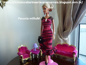 Vestido de Croche e Sapatinhos Com Renda Para Barbie Criados Por Pecunia MillioM