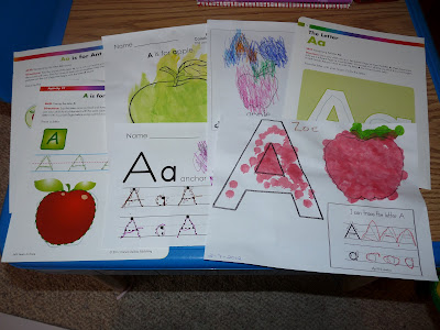 letter A worksheets