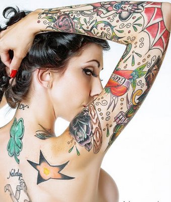 Sexy girl tattoo art design cool