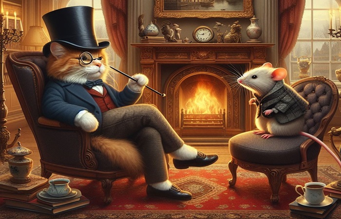 Gatto e topo in società - fratelli Grimm