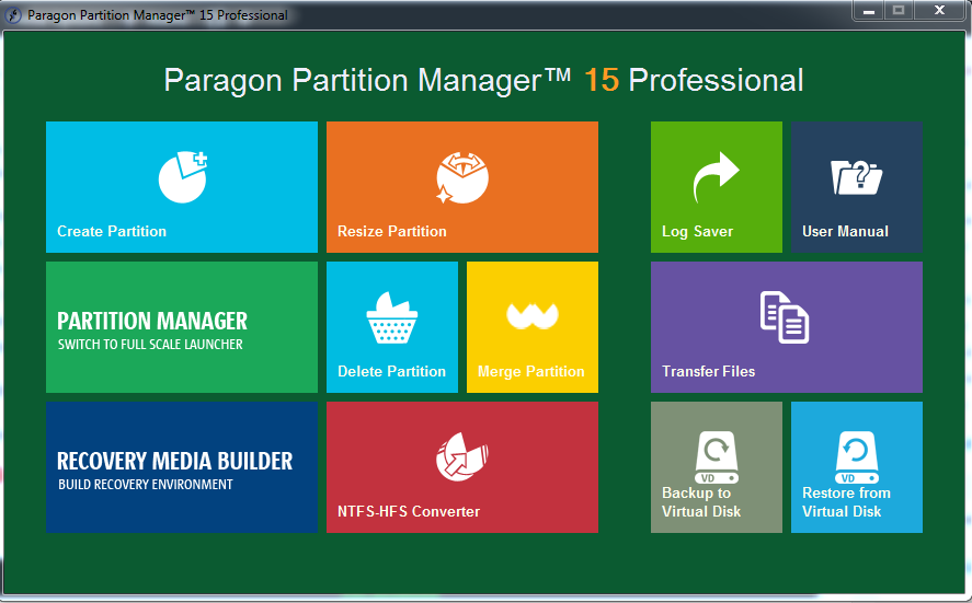 Paragon Partition Manager 15 Professional 10.1.25.779 poster box cover