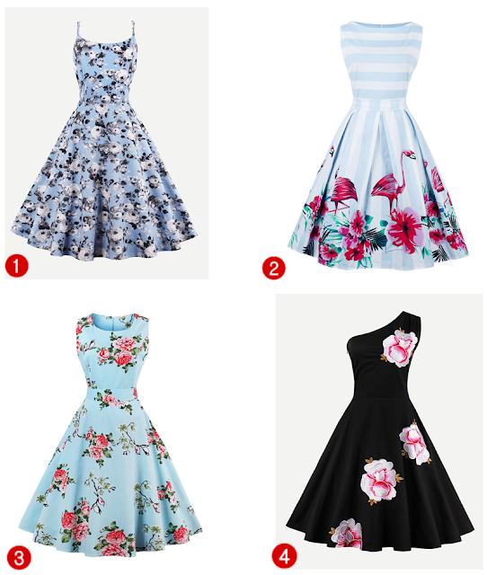 Wishlist Romwe: Vestidos Retrô 