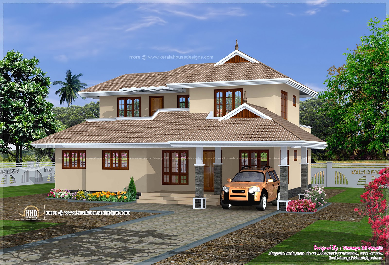 1819 sq ft simple  Kerala  home  plan  Home  Kerala  Plans 