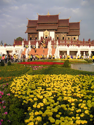 Replica of Thai Tai or Shan palace at 2006 Chiangmai Flower Show