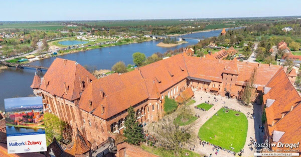 Żuławy widziane z wieży zamku w Malborku