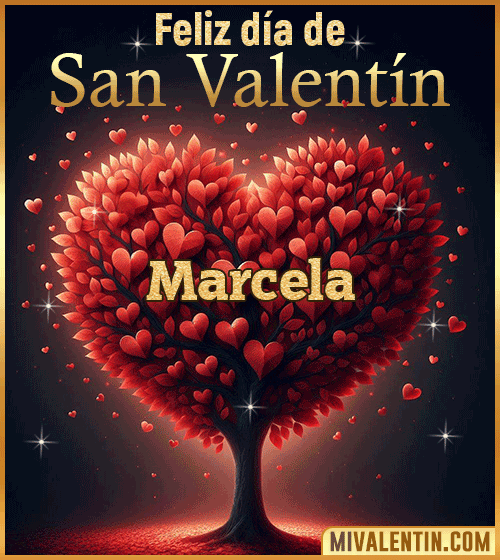 Gif feliz día de San Valentin Marcela