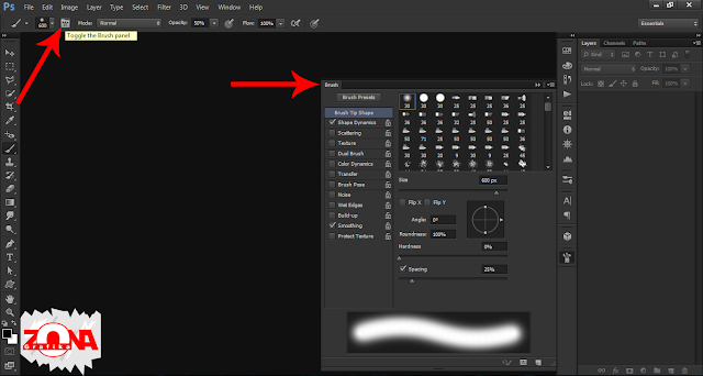 Cara Memasukan Brush Baru ke Adobe Photoshop CS6