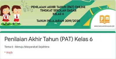 soal pat online kelas 6