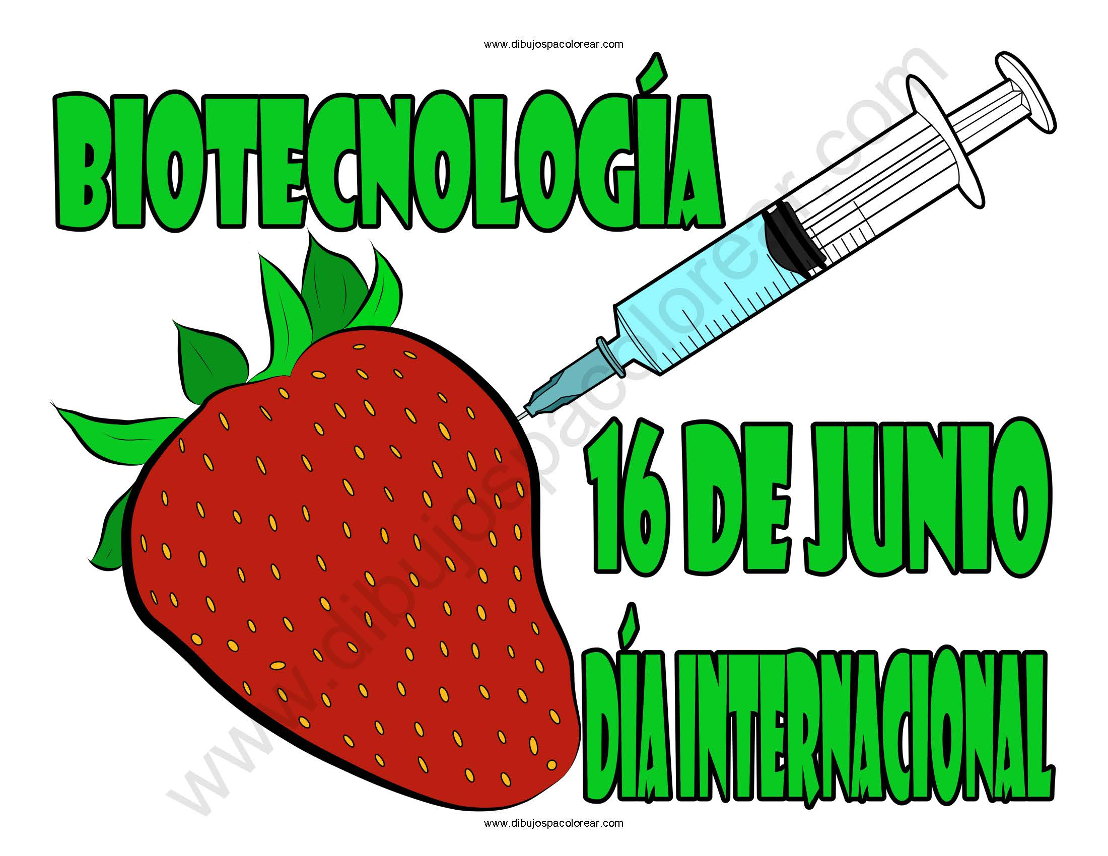 día internacional de la Biotecnología dibujo a color y para colorear