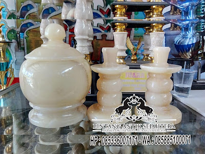 Tatakan Tempat Lilin Onyx, Tempat Dupa Onyx, Harga Hiolo Satu Set