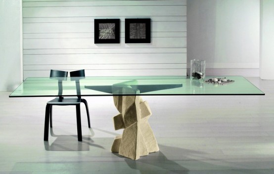 square glass top dining table