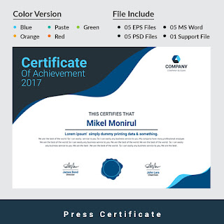 Press Certificate Template