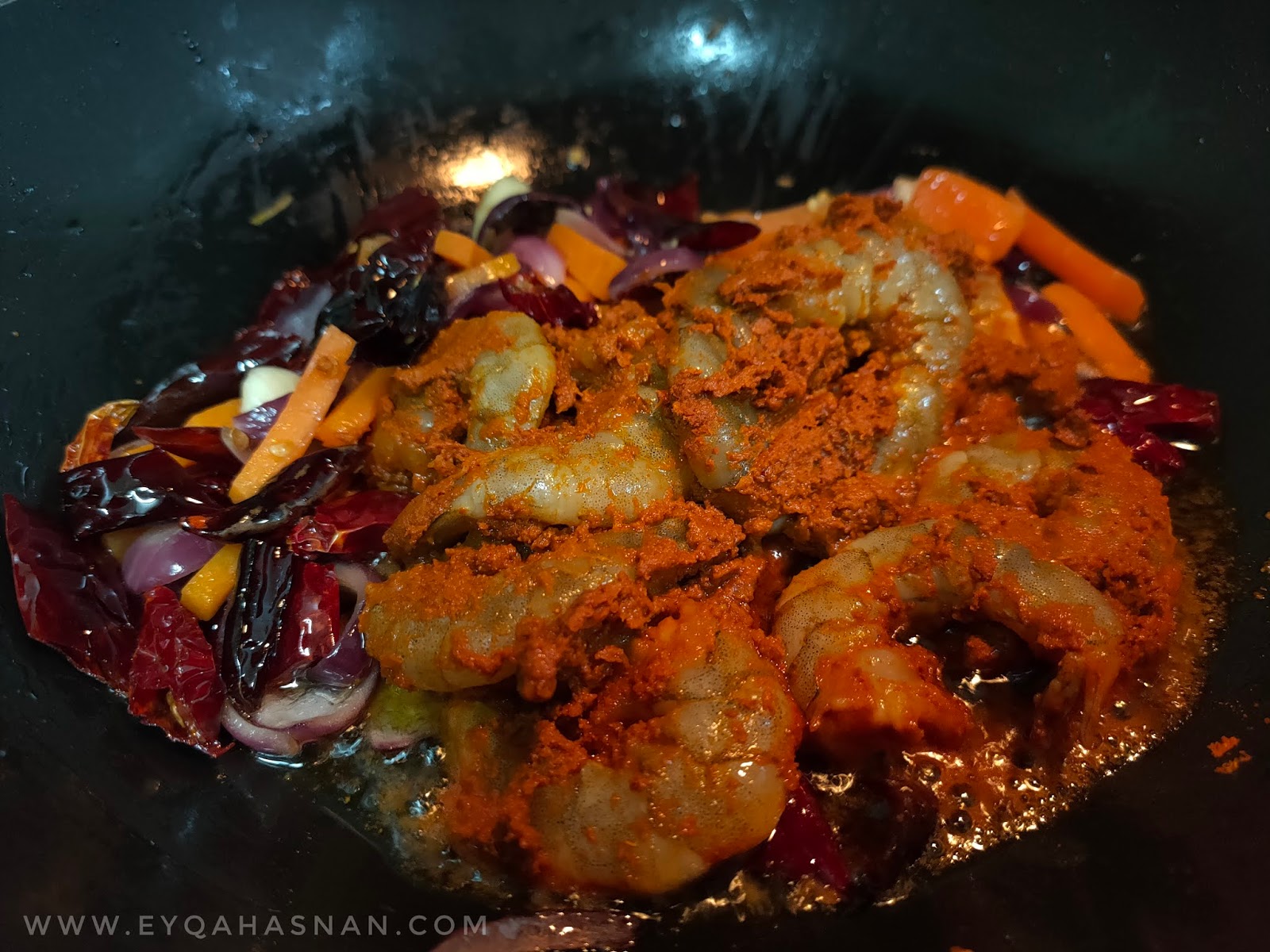 Resepi Udang Kari Goreng Cili Kering  Eyqa Hasnan's Blog