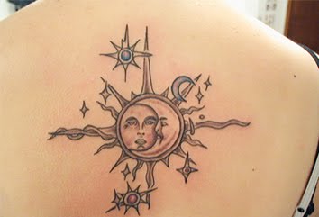 Sun Moon and Stars Tattoo
